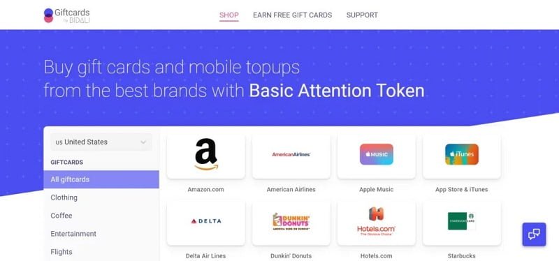 comprar Gift Card con bitcoin en bidali
