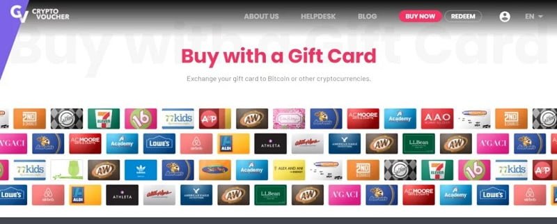 comprar Gift Card con bitcoin en crypto voucher